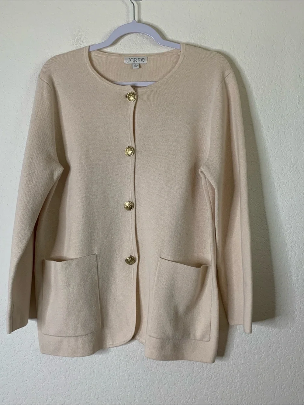 J.Crew Womens Cream Giselle sweater Blazer S